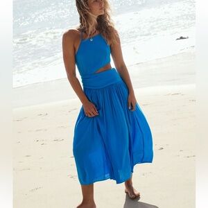 Free People Suki Midi, Cerulean color